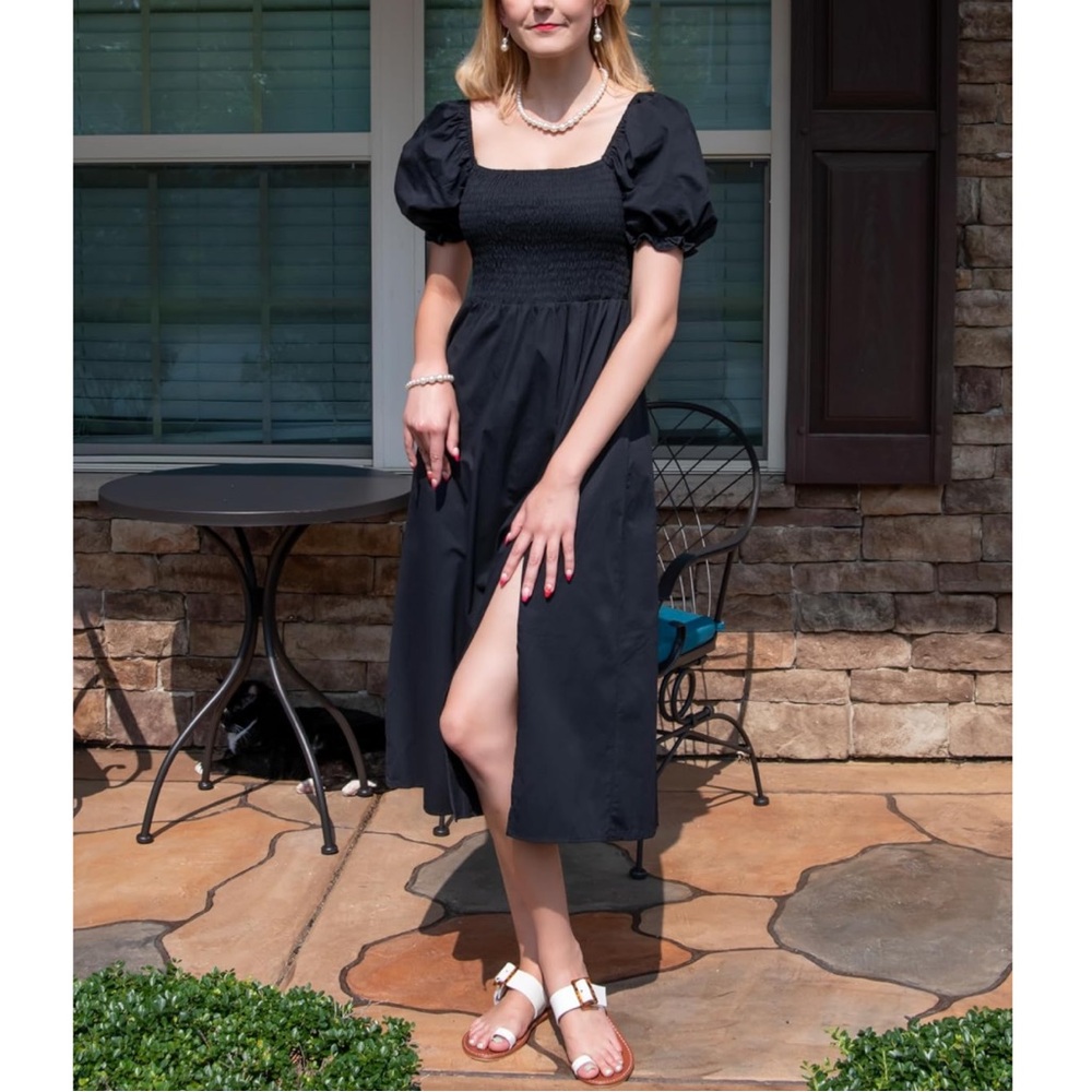 Women's Puff Sleeve Square Neck Dress S - Picture 2 of 4